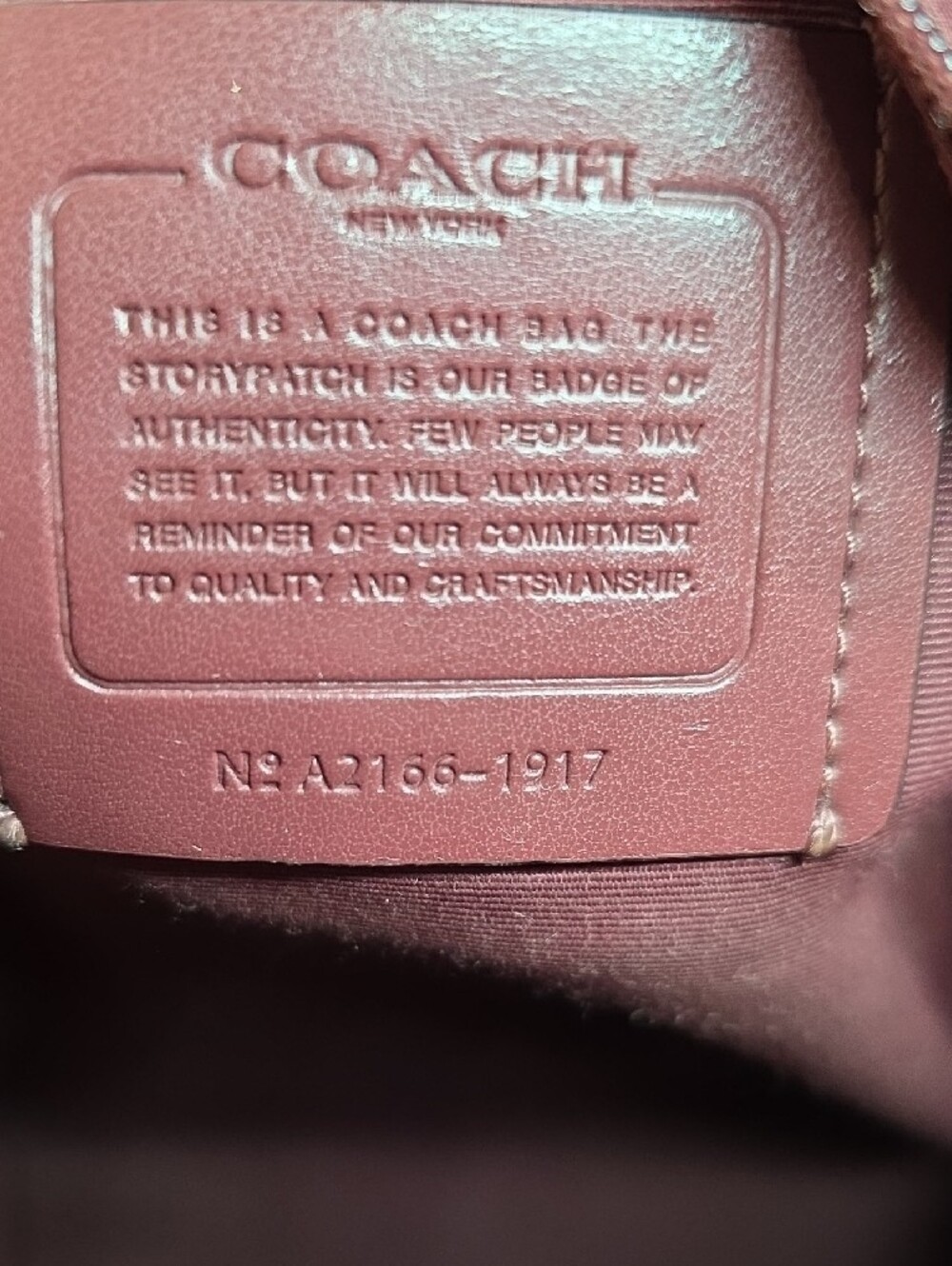Coach Dempsey Signature Tote with Orange Medallion and Burgundy Trim - Picture 4 of 11